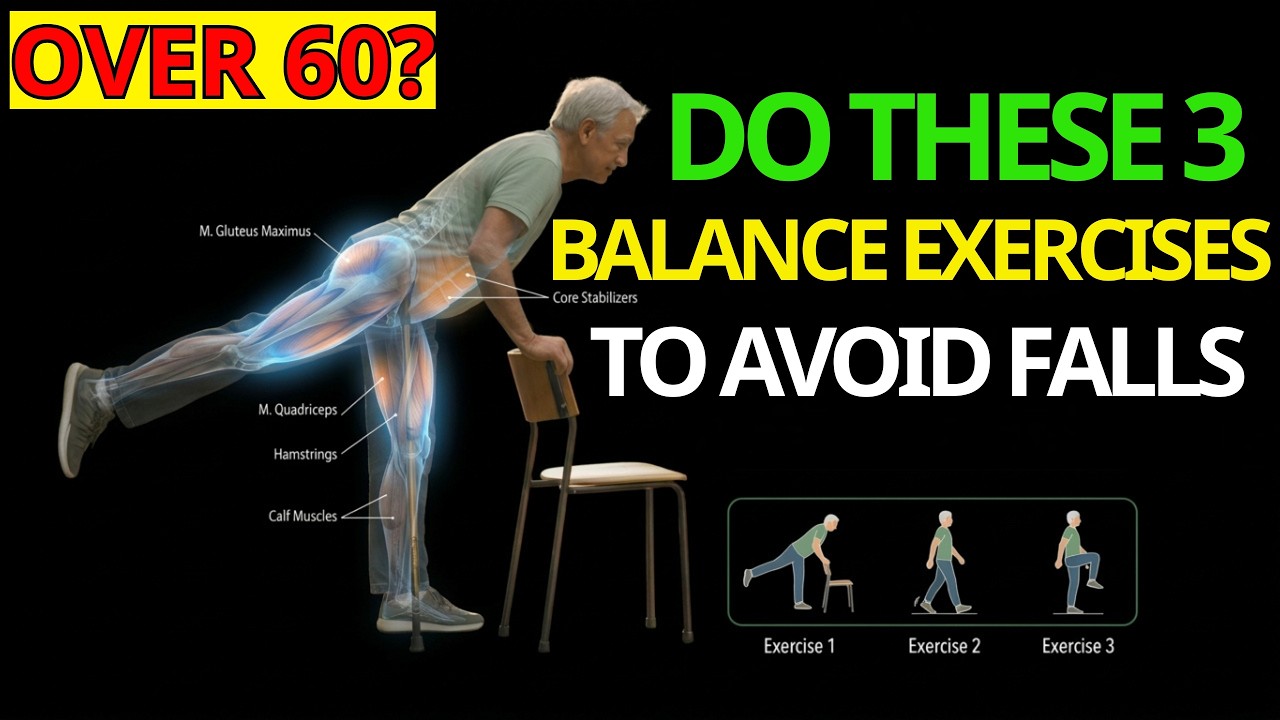 Over 60? Do These 3 Balance Exercises to Prevent Dangerous Falls - YouTube