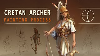 Cretan Archer | Fantasy Character Illustration Cretan Archer | Fantasy Character Illustration