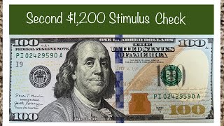 Second Stimulus Check, $1,200 Proposal – Tuesday, May 26th Update