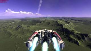 Flying the Infinity Battlescape Prototype with Joystick (very badly)