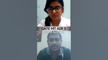 GATE MT Topper On He Prepared For  GATE  #metallurgicalengineering #iit #mtech #btech #air1