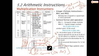 Chapter 5 Lecture 2  (arithmetic, logic, shift, rotate) 9-8 2020