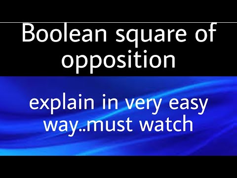 Boolean Square of Opposition. Lec #11... Logic