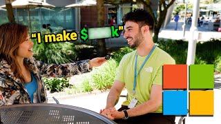 I asked Microsoft employees how much MONEY they make and how to get HIRED