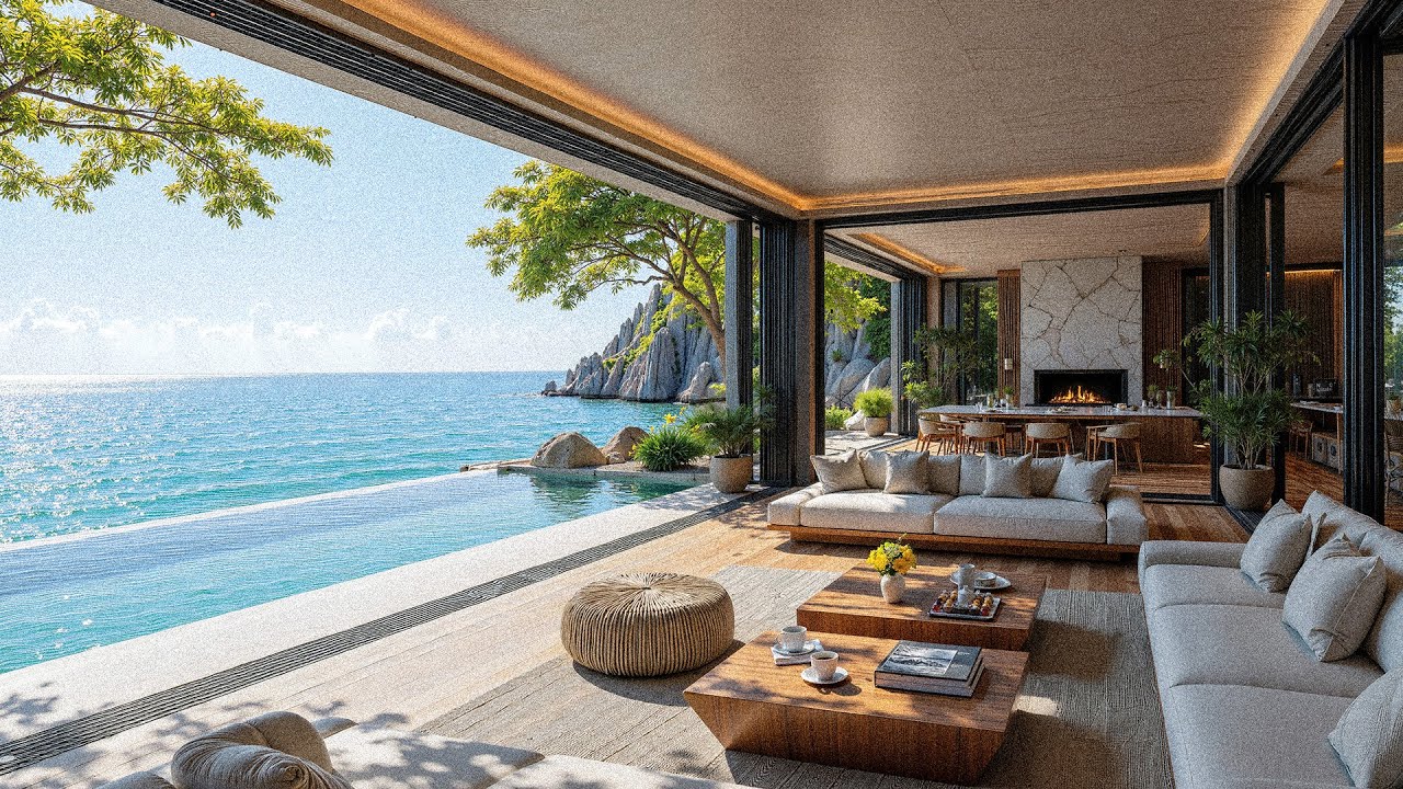 Luxury Ocean Lounge Jazz 🌊 Smooth Jazz by the Sea for Focus, Relaxation and Deep Work