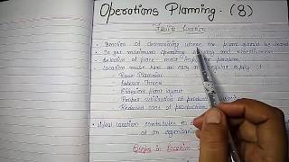 #8 Facility Location | Operations Planning