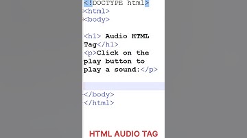 HTML Audio tag- How to play audio in HTML #html5 #audio