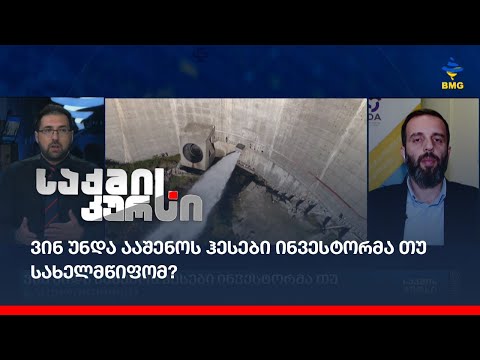 ვინ უნდა ააშენოს ჰესები ინვესტორმა თუ სახელმწიფომ?