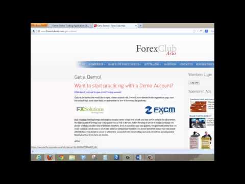 How To Open A Demo Account With FXCM Through ForexClubAsia