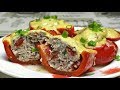 ВКУСНЯТИНА - перец с фаршем и сыром в духовке!!