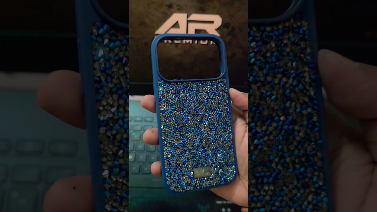 Play the product video for Swarovski Bling Glitter Diamond Case for iPhone 17 Pro & 17 Pro Max - Rhinestones Cover for Girls