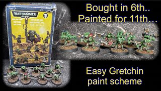Bought in 6th edition 40k painting for 11th edition! Quick simple Ork Gretchin paint scheme