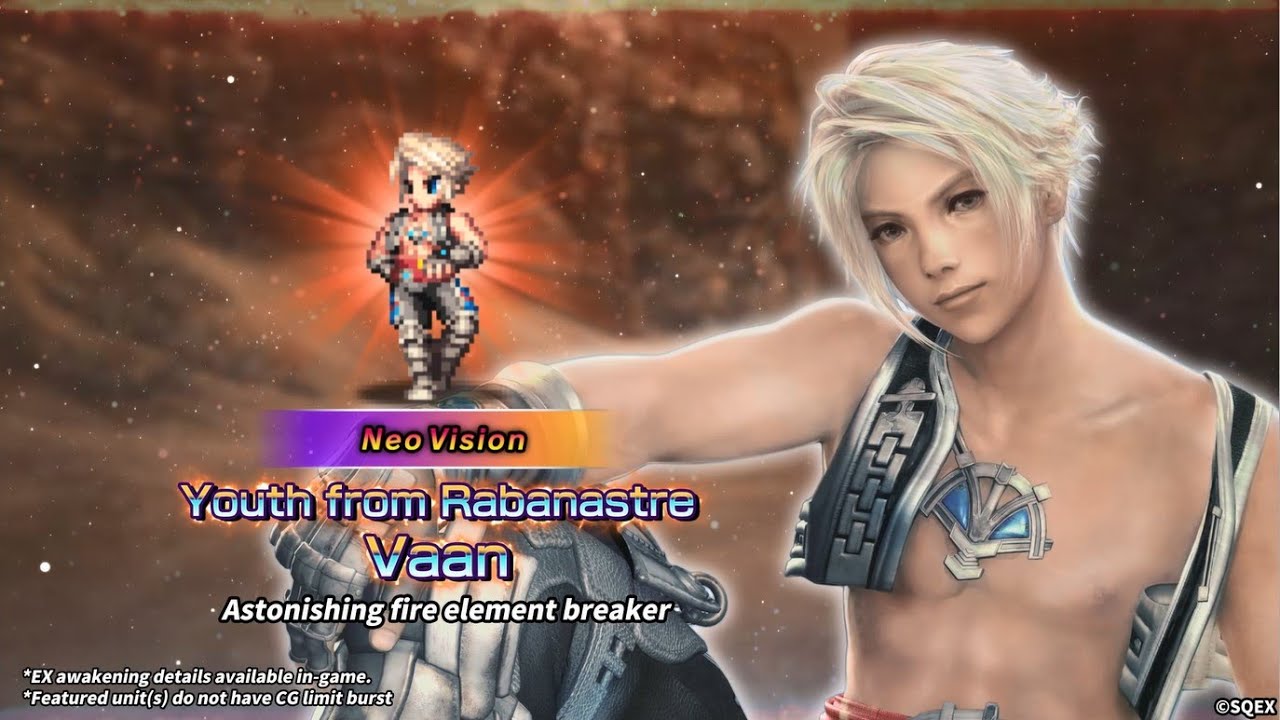 FFBE | Summon FINAL FANTASY XII collaboration NV unit, Youth from Rabanastre Vaan!