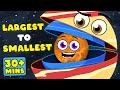 Solar system planets from biggest to smallest  planet sizes for kids  klt