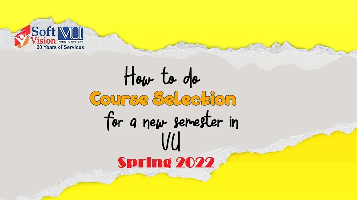 How to do Course Selection for the Next Semester in Virtual University?? Spring2022