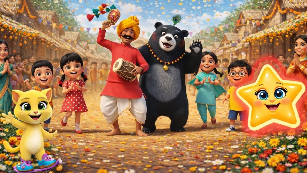 Kalu Madari Aaya Pura Song | 😺 Cat Animation | Hindi Rhymes for Kids | Cartoon Mam