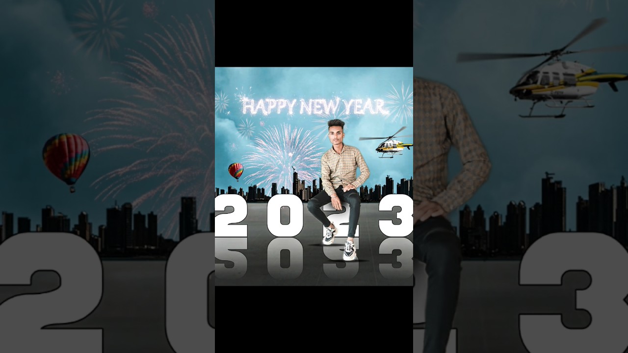 Happy New Year photo edit simple2023