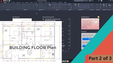 Simple House Floor Plan in AutoCAD | Part 2 of 3