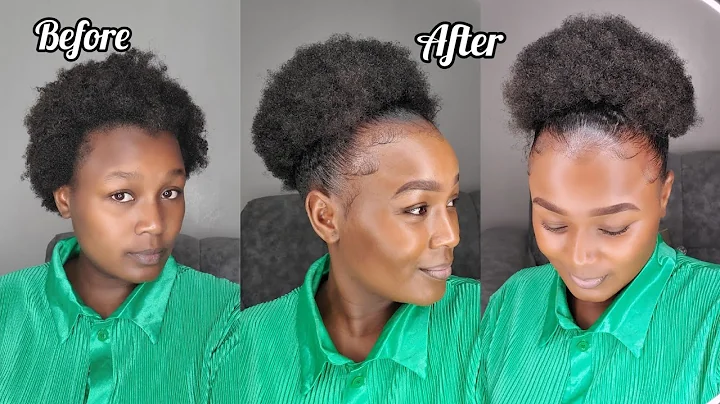 redoing the high puff for 4c hair using soft and f...