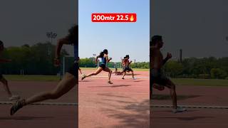 200 meter 22.5 🔥 time trail #running #shorts #100m #athletics