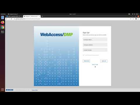 Signing Up to WebAccess DMP