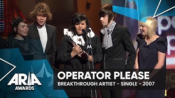 Operator Please win Breakthrough Artist - Single | 2007 ARIA Awards
