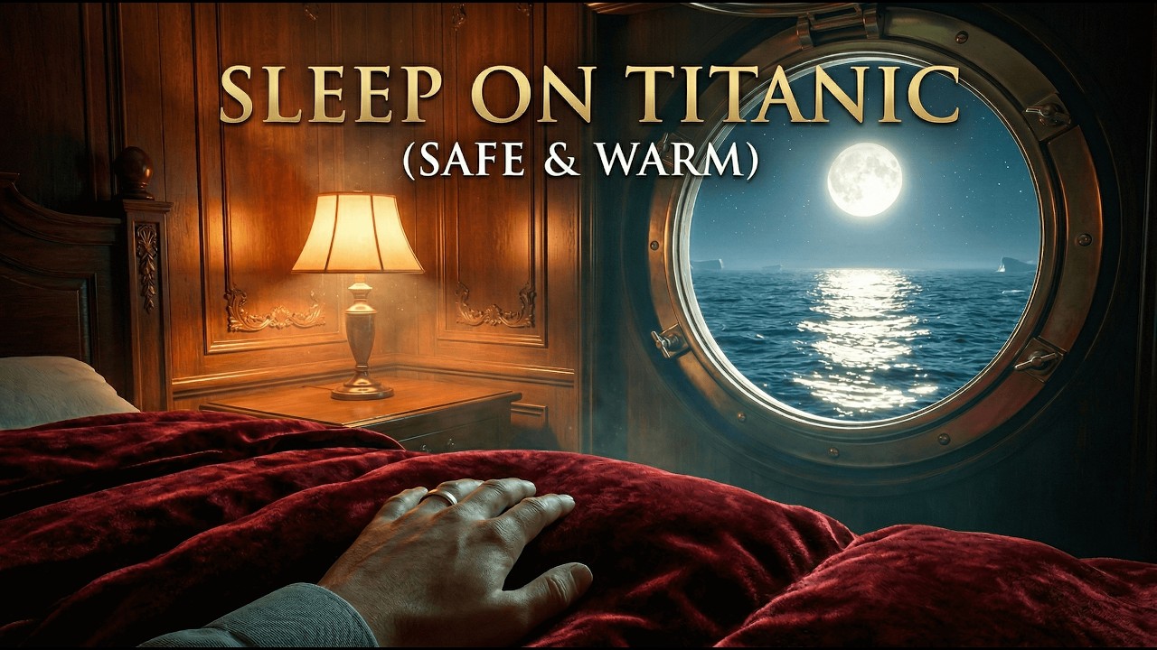 Sleep on the Titanic (1912) 🚢 Calm Ocean Waves & First Class Cabin Ambience (No Iceberg)