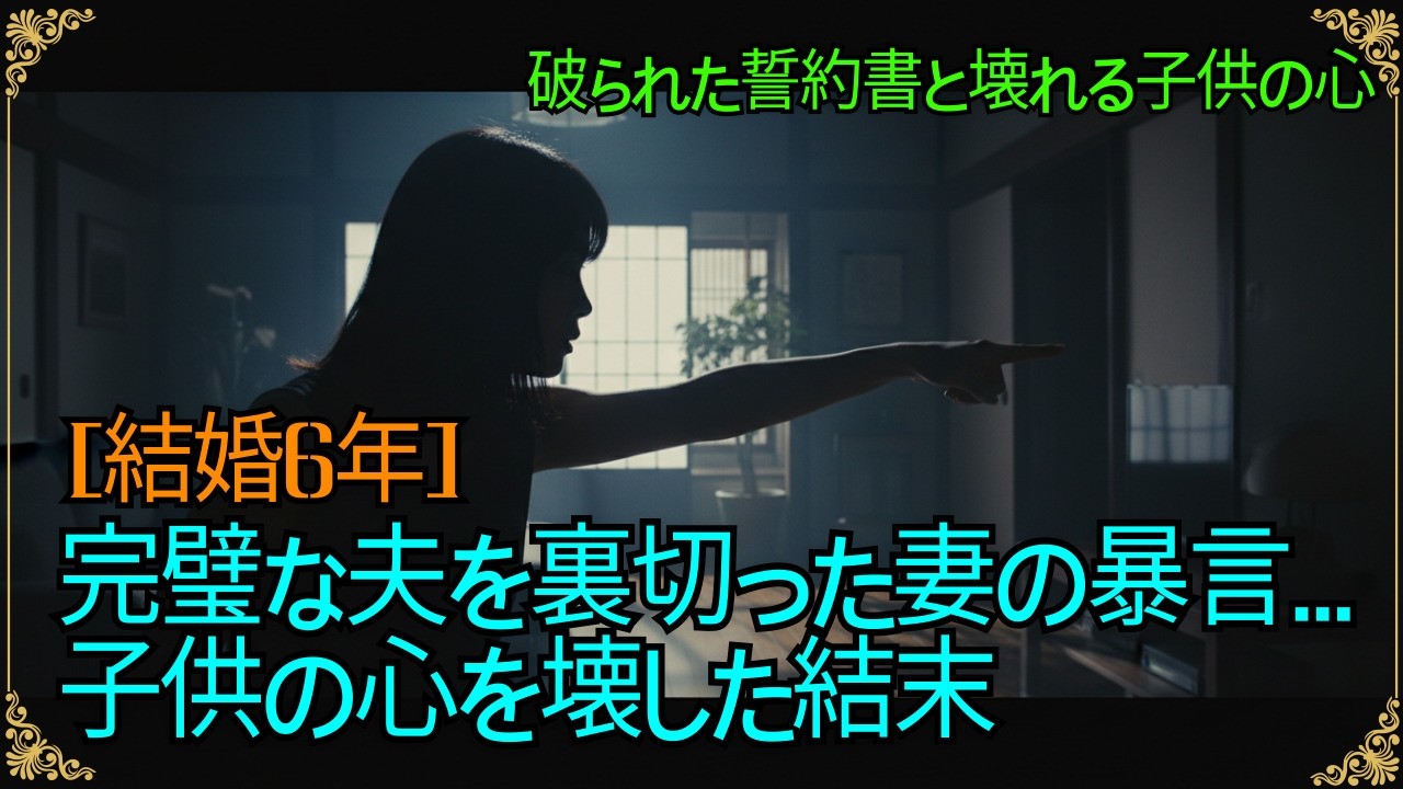 [結婚6年] 完璧な夫を裏切った妻の暴言...子供の心を壊した結末