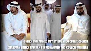 Dubai Crown Prince Sheikh Hamdan Fazza Meet King Sheikh Mohammed At Dubai Executive Council Office