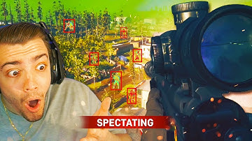 SPECTATING the WORST HACKER EVER in WARZONE SOLOS... (he died)