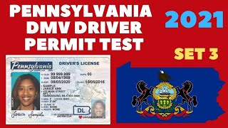 Pennsylvania DMV permit test 2021 for drivers license under PennDOT | SET 3