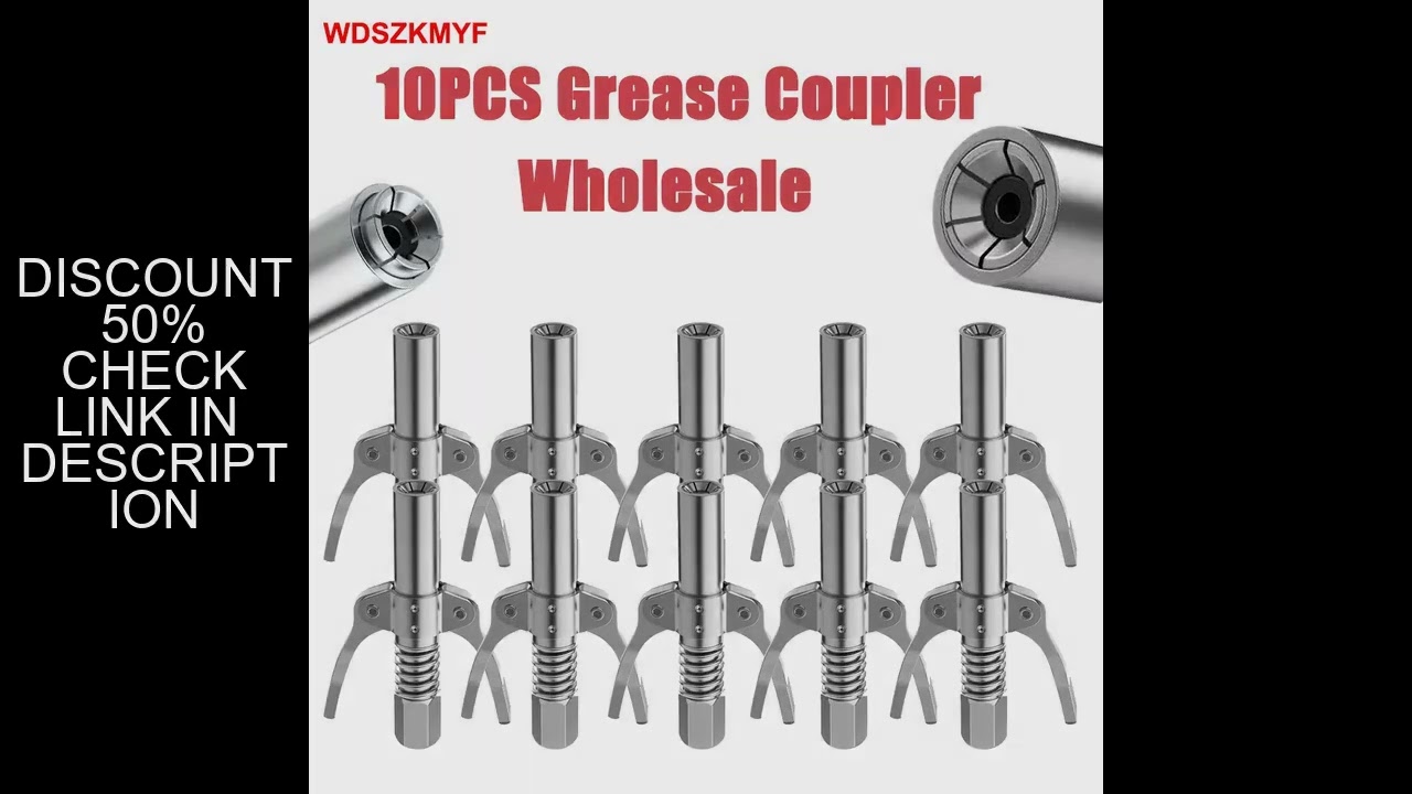 10PCS Grease Coupler Wholesale 10000PSI Heavy-Duty Quick Release Oil Grease Gun Coupler Oil Pump 2 P