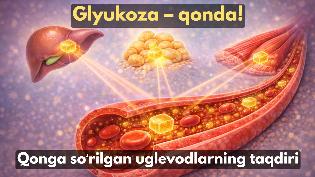 Glyukoza qonda! Qonga so‘rilgan uglevodlarning keyingi taqdiri | GLUT transporterlari | Biokimyo