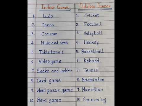 Indoor outdoor games ka naam by All study