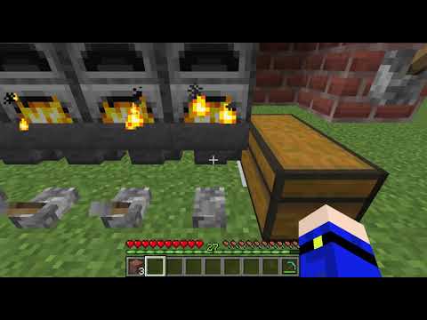 【マイクラ】Java版Minecraft  1 15 2対応 超簡単で単純機構　5連自動かまど作成のおまけ