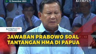 Begini Jawaban Prabowo Ditanya soal HAM di Papua saat Debat Perdana Capres 2024