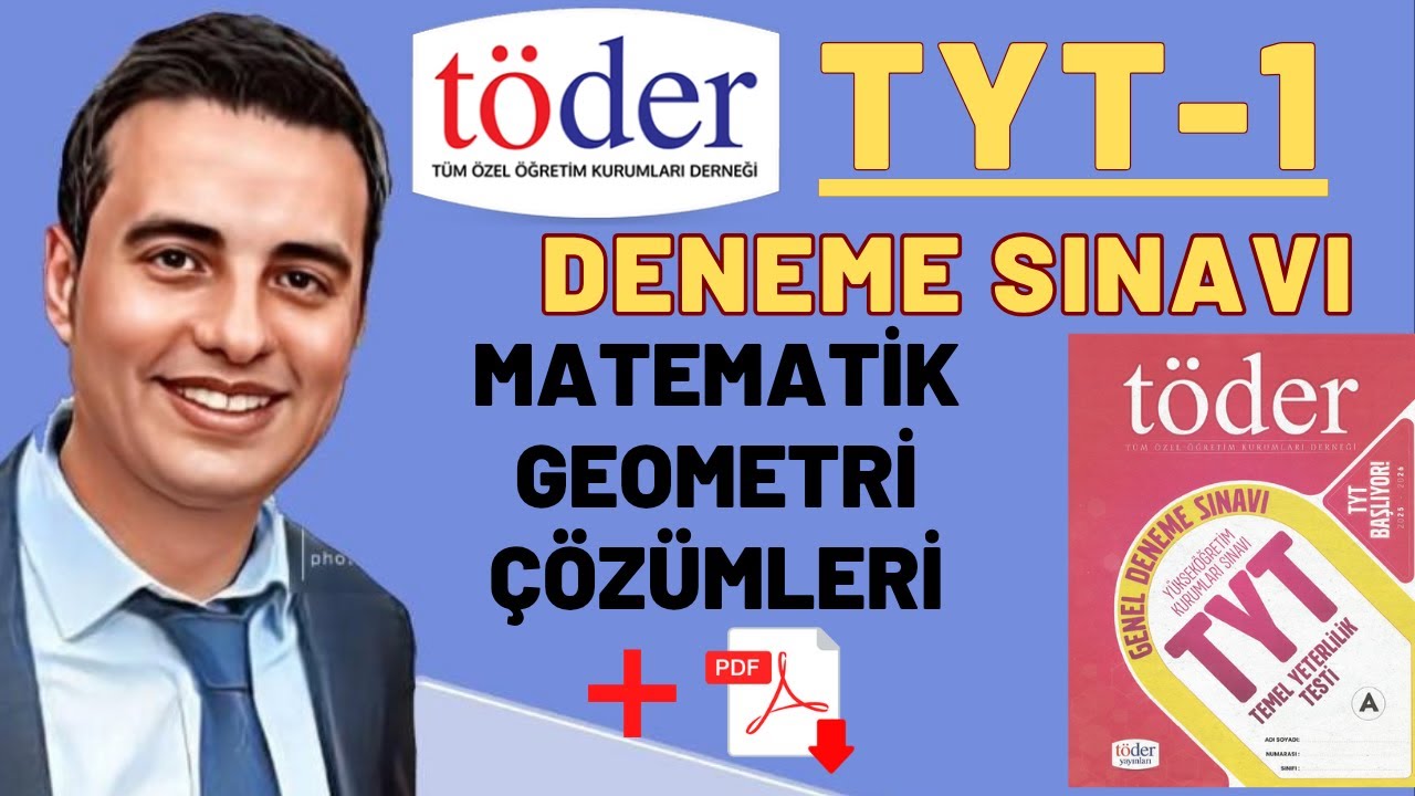 TÖDER YAYINLARI TÜRKİYE GENELİ-1 TYT DENEME SINAVI MATEMATİK VE GEOMETRİ ÇÖZÜMLERİ + PDF #töder
