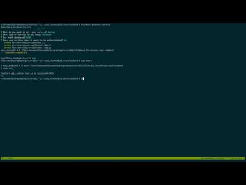 Fullstack Feathersjs and React Web App - part 1