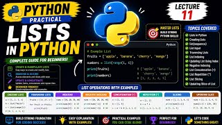 Python Lists & List Functions | Complete Guide for Beginners | Lecture 11