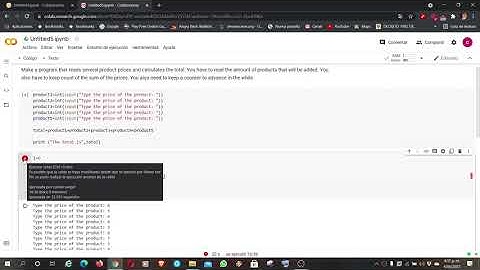 Using While in Python (Google colab)