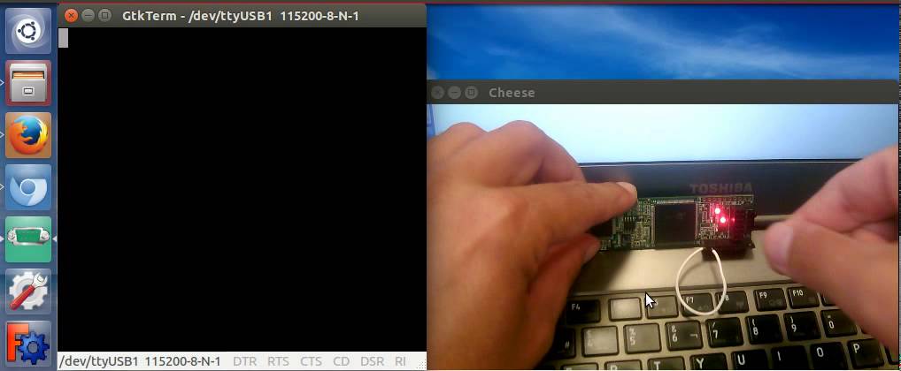 Serial port example 2 (iCEstick FPGA board) - YouTube
