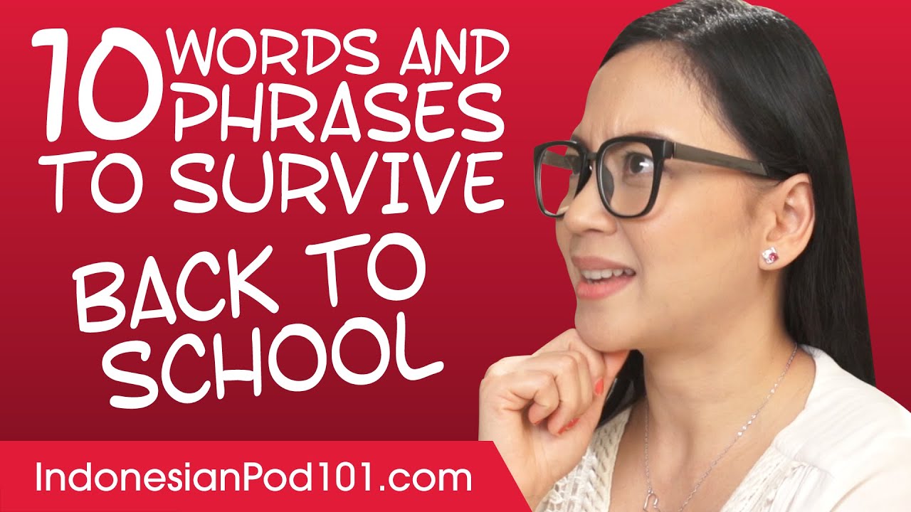10 Indonesian Phrases for Surviving Back to School - YouTube
