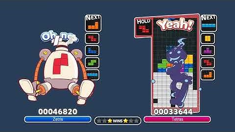 [Puyo Puyo Tetris AI] Zetris vs Tetras (40) - AI vs AI