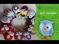 Uncinetto amigurumi: portachiavi gufi mandala - how to do keychain owls mandala