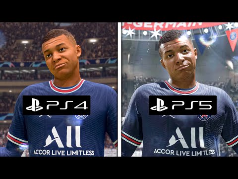 FIFA 22 PS5 vs PS4 Graphics and Player Animation Comparison (next gen vs old gen)