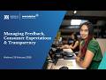 Managing Feedback, Consumer Expectations and Transparency in Aged Care - Webinar