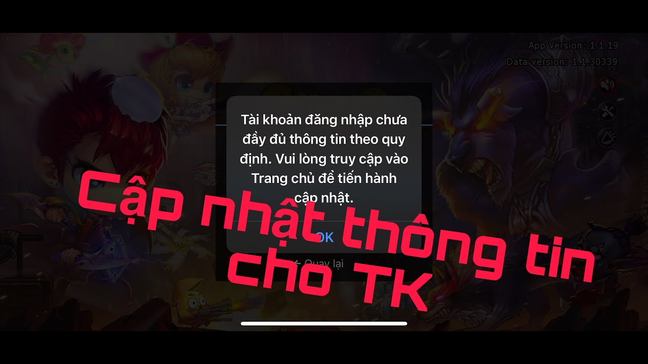 Gunny Origin |Hướng dẫn cập nhật Full thông tin cho tài khoản Zalo/Google/Facebook/Zing ID/Apple ID