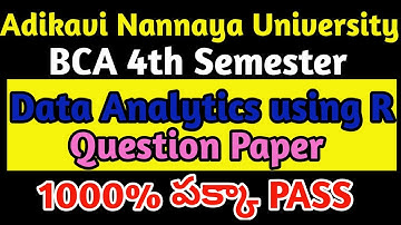 AKNU sem4 #BCA #Data_Analytics_using_R Model Question Paper #aknu_sem4_BCA_data_analytcs_model_paper