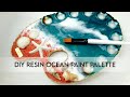 DIY Ocean inspired resin paint palette (Philippines) Timelapse video with steps
