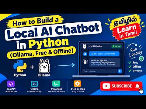 How to Build a Local AI Chatbot in Python (Ollama, Free & Offline) | Tamil
